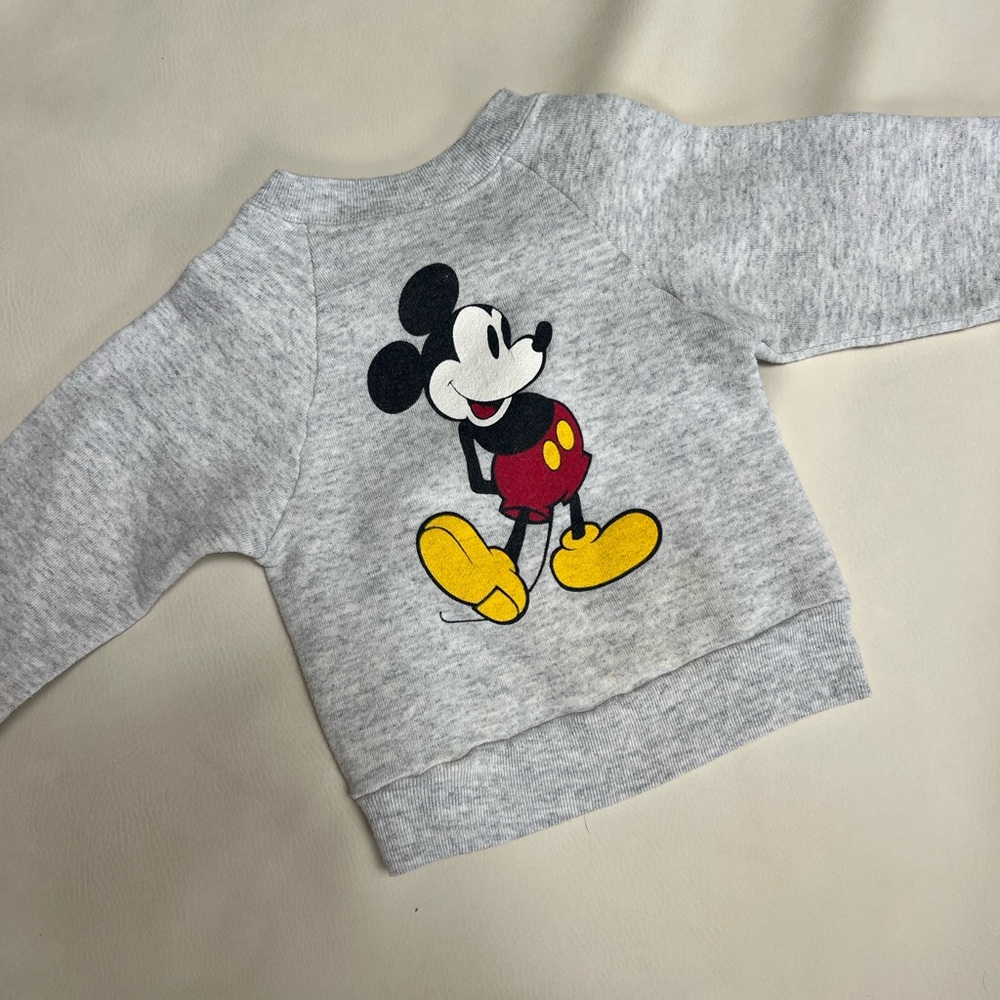 Vintage Mickey Mouse Grey Sweatshirt - Classic Disney